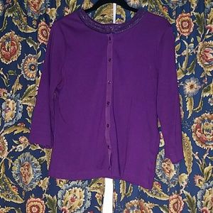 Cardigan with Beaded Collar